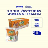 Sữa chua uống hương Cam Vinamilk Susu - Thùng 24 túi 110ml