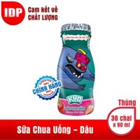 Sữa Chua Uống Kun Chai Dâu Thùng 48 Chai x 90ml