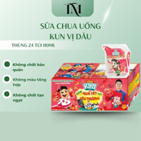 Sữa chua uống KUN túi vị dâu thùng 24 túi x 110ml