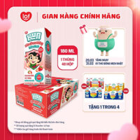 Sữa chua uống KUN vị kem dâu thùng 48 hộp x 180ml
