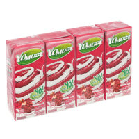 Sữa chua uống lên men tự nhiên YoMost hương lựu - Lốc 4 hộp 170ml