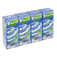 Sữa chua uống lên men tự nhiên YoMost hương bạc hà và việt quất - Lốc 4 hộp 170ml