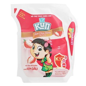 Sữa chua uống LiF Kun hương kem dâu túi 110ml