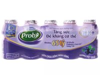 Sữa chua uống men sống Vinamilk Probi hương việt quất lốc 4 chai x 130ml