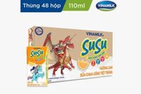 Sữa chua uống Susu cam hộp 110ml – vỉ 4 hộp