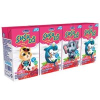 SỮA CHUA UỐNG SUSU IQ HƯƠNG DÂU – LỐC 4 HỘP X 110ML