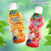 Sữa chua uống tiệt trùng cam dâu Vinamilk pet 180 ml  24 chai/thùng