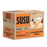 Sữa chua uống tiệt trùng hương cam Vinamilk Susu - Thùng 48 chai 80ml