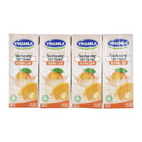 Sữa Chua Uống Tiệt Trùng Hương Cam Vinamilk Lốc 4 Hộp x 170ml