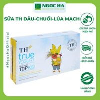 Sữa Chua Uống Tiệt Trùng TH True Yogurt TopKid Hương Dâu - Chuối - Lúa Mạch Tự Nhiên Thùng 48 Hộp x 110ml