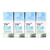 Sữa Chua Uống Tiệt Trùng TH True Yogurt Hương Việt Quất Lốc 4 Hộp X 180ml