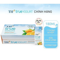 SỮA CHUA UỐNG TIỆT TRÙNG TH TRUE MILK  HƯƠNG CAM  48 HỘP * 180ML