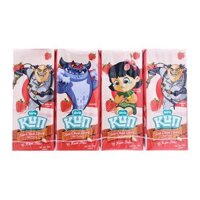Sữa Chua Uống Tiệt Trùng Vị Kem Dâu Kun Love’in Farm Lốc 4 Hộp x 180ml