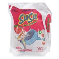 Sữa chua uống tiệt trùng Vinamilk SuSu vị dâu 110 ml (từ 1 tuổi)