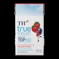 Sữa chua uống tiệt trùng Topkid TH Truemilk dâu 110ml *4