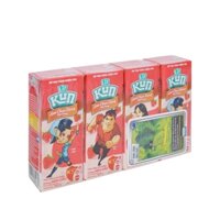 Sữa chua uống tiêt trùng, hương kem dâu-Kun (180ml*4hộp),