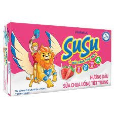 Sữa chua uống vị dâu Susu 110ml - Thùng 48 hộp