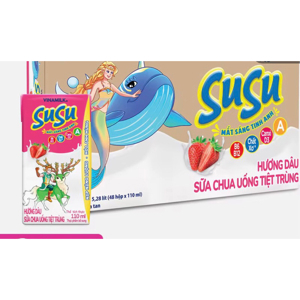 Sữa chua uống vị dâu Susu 110ml - Thùng 48 hộp