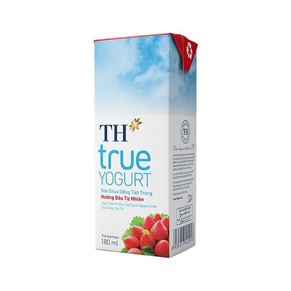Sữa chua uống vị dâu TH True Yogurt 180ml