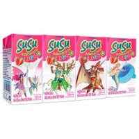 Sữa chua uống VINAMILK SUSU dâu hộp 110ml lốc 4