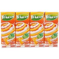 Sữa chua uống Yomost lốc 180ml hương cam và dâu