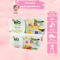 Sữa Chua Váng Sữa Hữu Cơ Bio Village Bébé Pháp Cho Bé Từ 6 Tháng Tuổi Lốc 4 Hộp