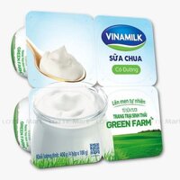 Sữa Chua Vinamilk Green Farm Có Đường Lốc 4 Hũ 100g