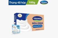 Sữa chua Vinamilk không đường hộp 100g – vỉ 4 hộp