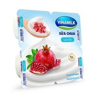 Sữa Chua Vinamilk Lựu Đỏ Lốc 4 Hũ 100g