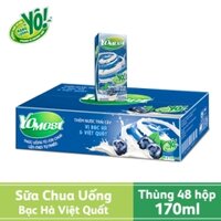 Sữa Cô gái Hà Lan Yomost Bạc Hà Việt Quất 170ml