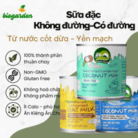 Sữa đặc thuần chay từ dừa - yến mạch có đường và không đường Nature's 320gr Condensed Milk - Ăn Kiêng- BioGarden