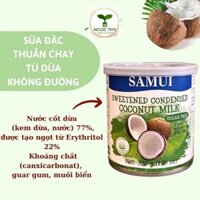 Sữa đặc thuần chay từ dừa không đường sugar free Samui Thái Lan hũ 320gr