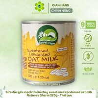 Sữa đặc yến mạch sweetened condensed oat milk Nature's Charm 320g cho người ăn chay dị ứng đạm bò