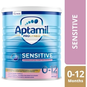 Sữa dành cho bé bị dị ứng đạm sữa bò Aptamil Úc Prosyneo Sensitive Infant Formula 900g từ 0 đến 12 tháng tuổi