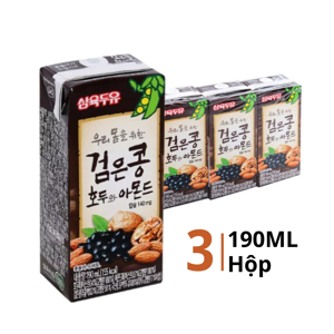 Sữa đậu đen óc chó hạnh nhân Sahmyook 190ml