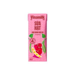 Sữa đậu nành đậu đỏ Vinamilk - Lốc 4 hộp 180ml