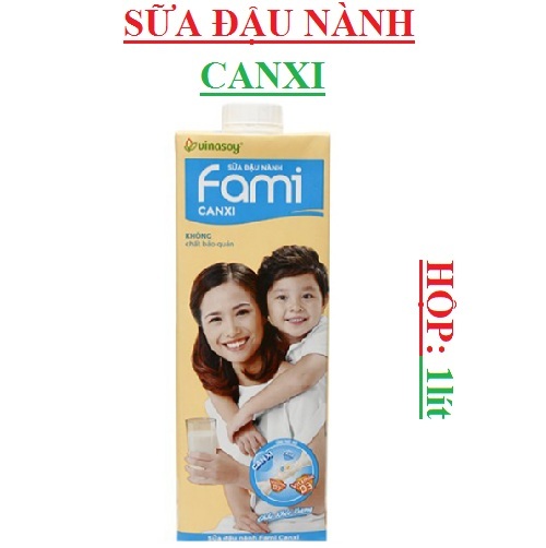 Sữa đậu nành Fami canxi Vinasoy lốc 6 hộp x 200ml