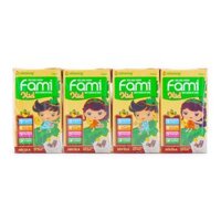 Sữa Đậu Nành Fami Kid Hương Sô Cô La Vinasoy Lốc 4 Hộp x 125ml
