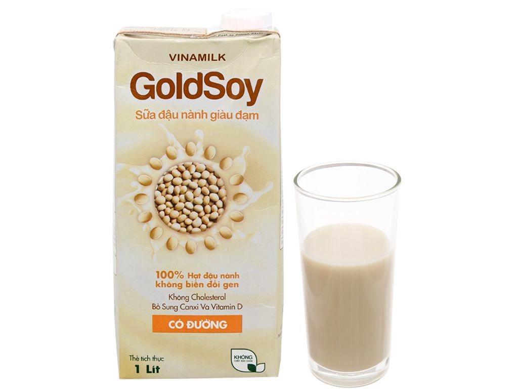 Sữa đậu nành không đường Vinamilk Goldsoy - 1 lít