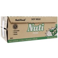 Sữa đậu nành Nutifood nguyên chất bịch 200ml (thùng 36 bịch)