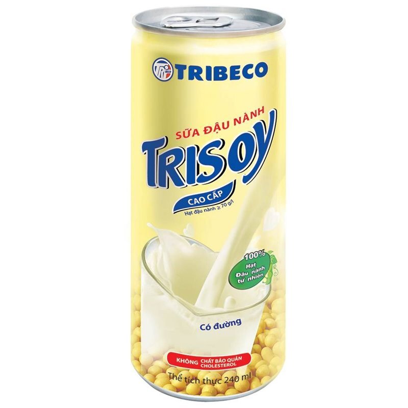 Sữa đậu nành Tribeco Trisoy lon 240ml