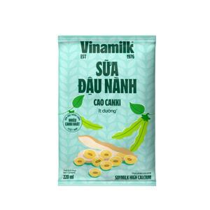 Sữa đậu nành Vinamilk gấp đôi Canxi - bịch 220ml