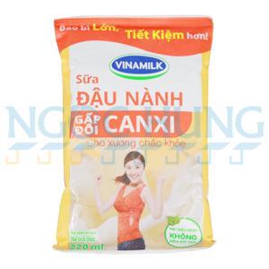 Sữa đậu nành Vinamilk gấp đôi Canxi - bịch 220ml
