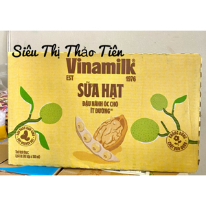 Sữa đậu nành Vinamilk hạt óc chó - Thùng 48 hộp 180ml