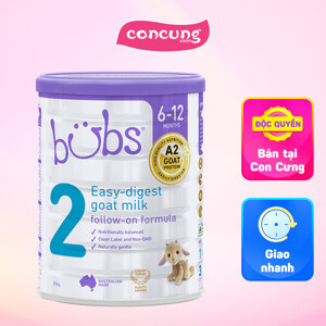 Sữa dê Bubs Úc số 2 800g (6 - 12 tháng)