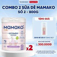 Sữa Dê Công Thức MAMAKO Premium Số 2 - 800g Combo 2 Lon