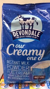 Sữa Devondale bột nguyên kem 1kg