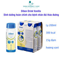 sữa Diben Drink Vanilla Hãng Kabi Đức Dinh dưỡng hoàn chỉnh cho người tiểu đường chai 200ml