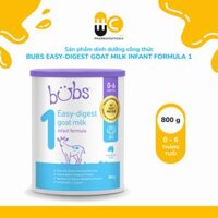 Sữa dinh dưỡng công thức Bubs Easy-digest Goat Milk Infant Formula 1
