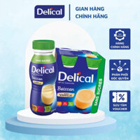 Sữa dinh dưỡng Delical vị vani 200ml, dành cho người ung thư, tiểu đường, 1 lốc 4 chai.